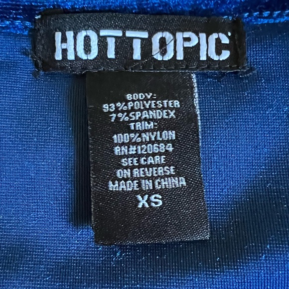 Blue Velvet Swiss Dot Yoke Dress - Picture 3 of 4